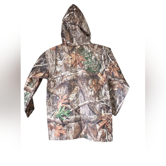 Frogg Toggs Realtree Camo Hooded Rain Jacket Men's Large Zip/Snap Front - Picture 2 of 7